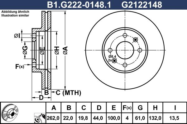 Galfer B1.G222-0148.1 - Гальмівний диск autozip.com.ua