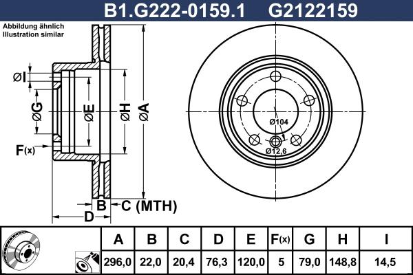 Galfer B1.G222-0159.1 - Гальмівний диск autozip.com.ua