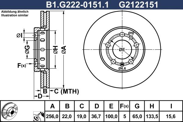 Galfer B1.G222-0151.1 - Гальмівний диск autozip.com.ua