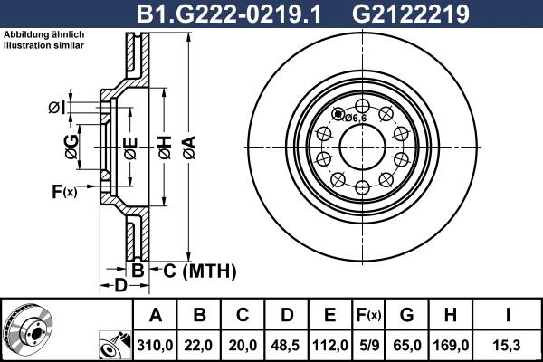 Galfer B1.G222-0219.1 - Гальмівний диск autozip.com.ua