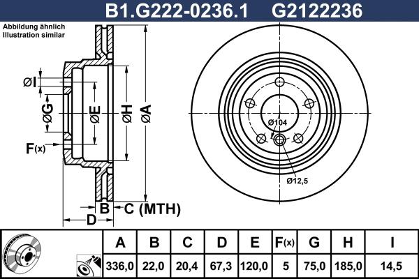 Galfer B1.G222-0236.1 - Гальмівний диск autozip.com.ua