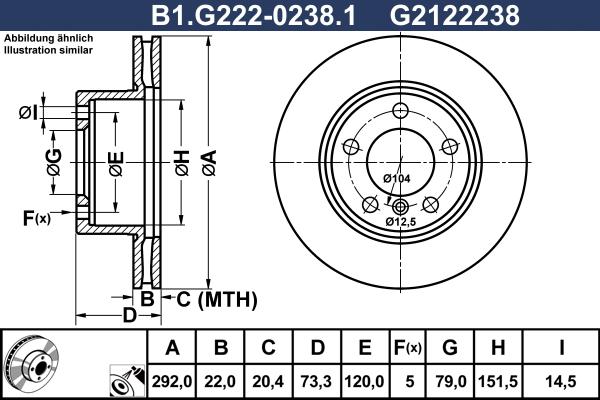 Galfer B1.G222-0238.1 - Гальмівний диск autozip.com.ua