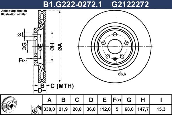 Galfer B1.G222-0272.1 - Гальмівний диск autozip.com.ua
