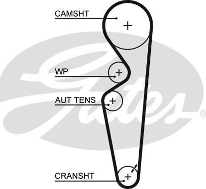 Gates K015431XS - Комплект ременя ГРМ autozip.com.ua