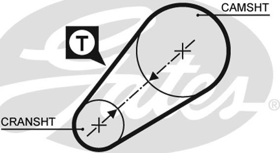 Gates 5014 - Ремінь ГРМ autozip.com.ua