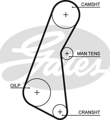 Gates 5121 - Ремінь ГРМ autozip.com.ua