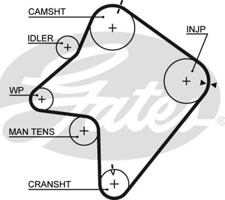 Gates 5354XS - Ремінь ГРМ autozip.com.ua