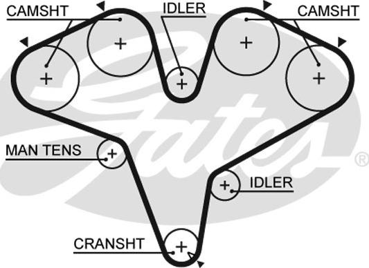 Gates T251RB - Ремінь ГРМ autozip.com.ua