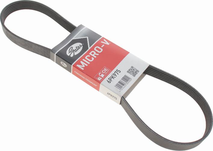 Gates 6PK975 - Поліклиновий ремінь autozip.com.ua