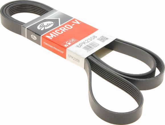 Gates 6PK2358 - Поліклиновий ремінь autozip.com.ua