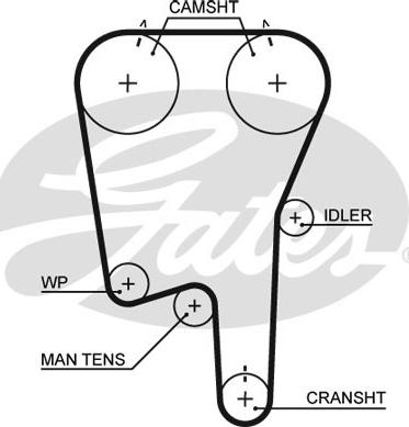 Gates 5460XS - Ремінь ГРМ autozip.com.ua