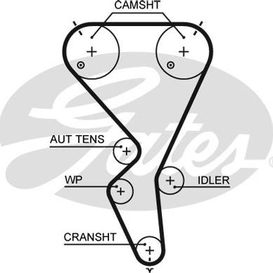 Gates K015615XS - Комплект ременя ГРМ autozip.com.ua