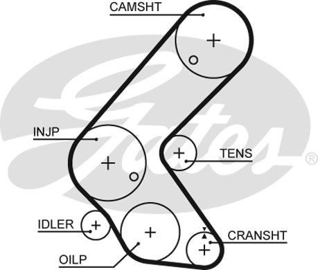 Gates K015679XS - Комплект ременя ГРМ autozip.com.ua