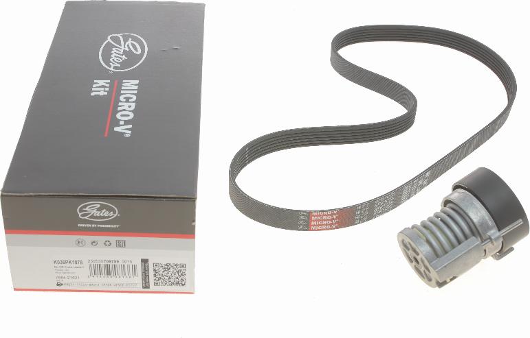 Gates K036PK1078 - Поликлиновий ремінний комплект autozip.com.ua