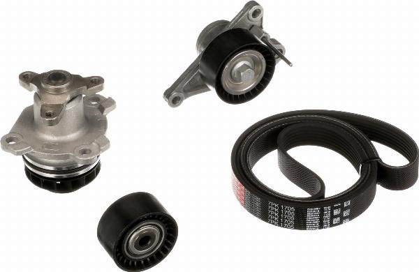 GATES KP17PK1705 - Водяний насос + комплект струмкових ременів autozip.com.ua