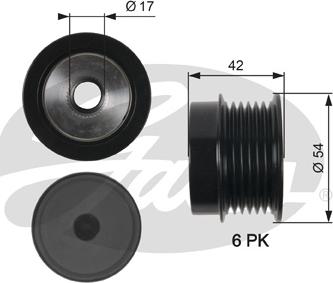 Gates OAP7035 - Ремінний шків, генератор autozip.com.ua