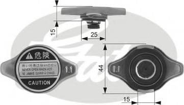 GATES RC126 - Кришка, радіатор autozip.com.ua