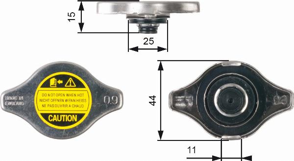 GATES RC127 - Кришка, радіатор autozip.com.ua