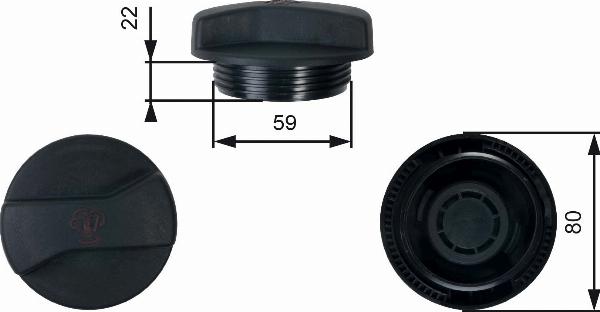 GATES RC245 - Кришка, резервуар охолоджуючої рідини autozip.com.ua
