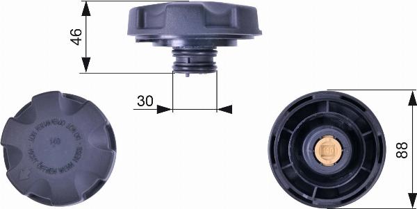 GATES RC241 - Кришка, резервуар охолоджуючої рідини autozip.com.ua