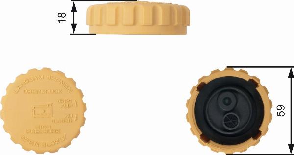 GATES RC201 - Кришка, резервуар охолоджуючої рідини autozip.com.ua
