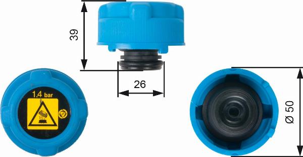 GATES RC216 - Кришка, резервуар охолоджуючої рідини autozip.com.ua