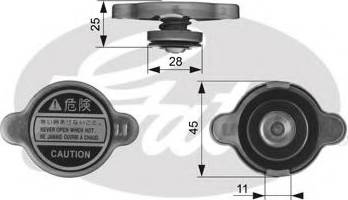 Gates RC212 - Кришка, радіатор autozip.com.ua