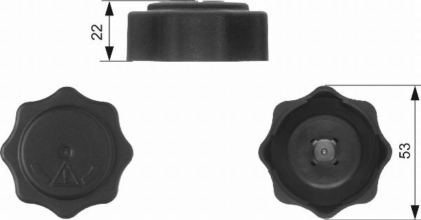 GATES RC229 - Кришка, резервуар охолоджуючої рідини autozip.com.ua
