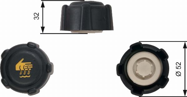 GATES RC223 - Кришка, резервуар охолоджуючої рідини autozip.com.ua