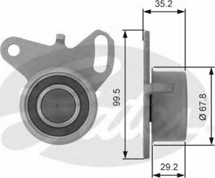 Gates T41044 - Натяжна ролик, ремінь ГРМ autozip.com.ua