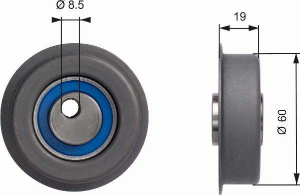GATES T41045 - Натяжний ролик, ремінь ГРМ autozip.com.ua