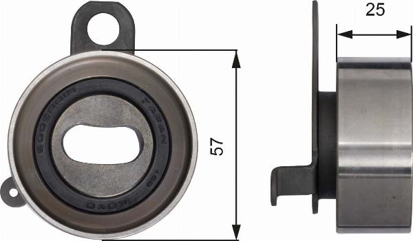 GATES T41072 - Натяжний ролик, ремінь ГРМ autozip.com.ua