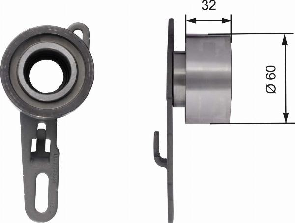 GATES T41150 - Натяжний ролик, ремінь ГРМ autozip.com.ua