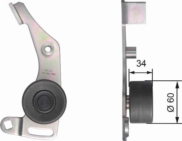 GATES T41137 - Натяжний ролик, ремінь ГРМ autozip.com.ua