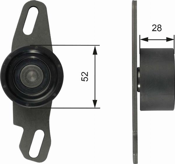 GATES T41251 - Натяжний ролик, ремінь ГРМ autozip.com.ua