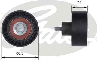 Gates T41233 - Паразитний / Провідний ролик, зубчастий ремінь autozip.com.ua