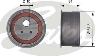 Gates T41271 - Натяжна ролик, ремінь ГРМ autozip.com.ua