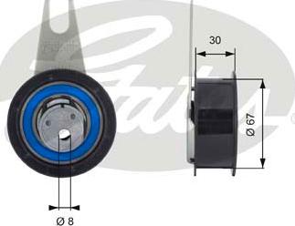 Gates T43041 - Натяжна ролик, ремінь ГРМ autozip.com.ua