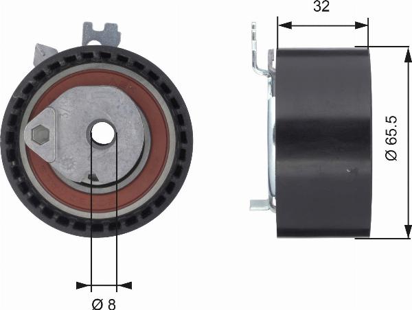 GATES T43064 - Натяжний ролик, ремінь ГРМ autozip.com.ua