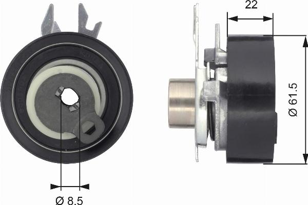 GATES T43061 - Натяжний ролик, ремінь ГРМ autozip.com.ua