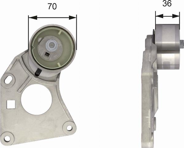 GATES T43166 - Натяжний ролик, ремінь ГРМ autozip.com.ua