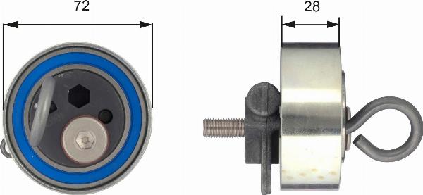 GATES T43162 - Натяжний ролик, ремінь ГРМ autozip.com.ua