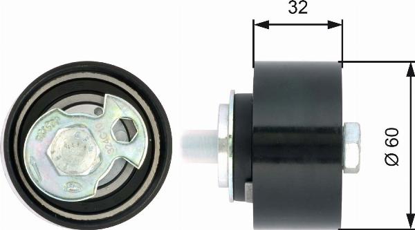 GATES T43124 - Натяжний ролик, ремінь ГРМ autozip.com.ua