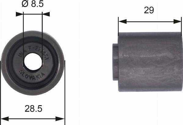 GATES T42045 - Паразитний / Провідний ролик, зубчастий ремінь autozip.com.ua