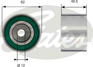 Gates T42156 - Паразитний / Провідний ролик, зубчастий ремінь autozip.com.ua