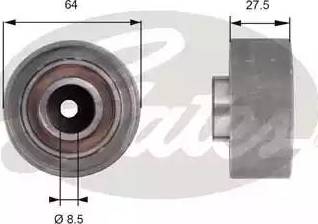 Gates T42157 - Паразитний / Провідний ролик, зубчастий ремінь autozip.com.ua