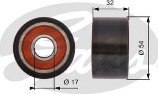 Gates T42167 - Паразитний / Провідний ролик, зубчастий ремінь autozip.com.ua