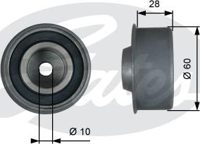 Gates T42314 - Паразитний / Провідний ролик, зубчастий ремінь autozip.com.ua