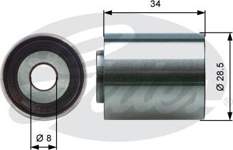 Gates T42220 - Паразитний / Провідний ролик, зубчастий ремінь autozip.com.ua