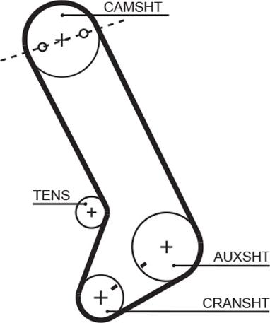 GATES T132 - Ремінь ГРМ autozip.com.ua